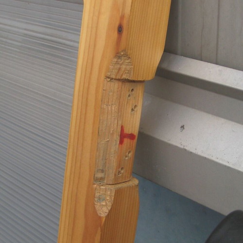 Pine wood window or door used with polycarbonate
