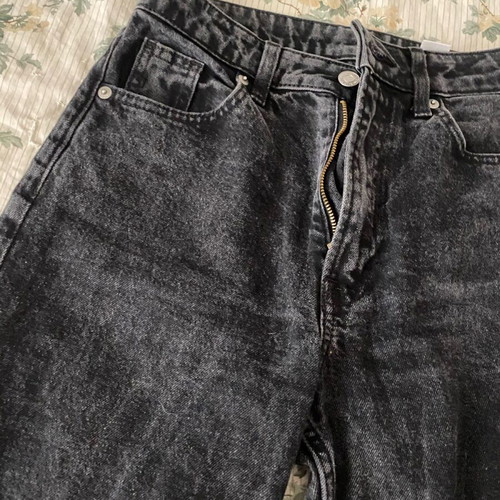 Women's high waisted denim jeans small like new, black and grey