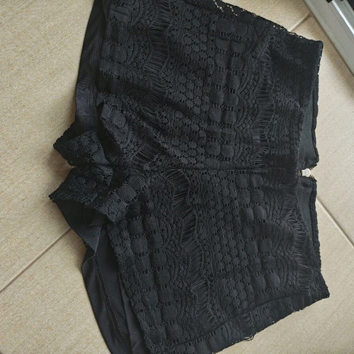 Anel shorts black like new, lace with lining size S