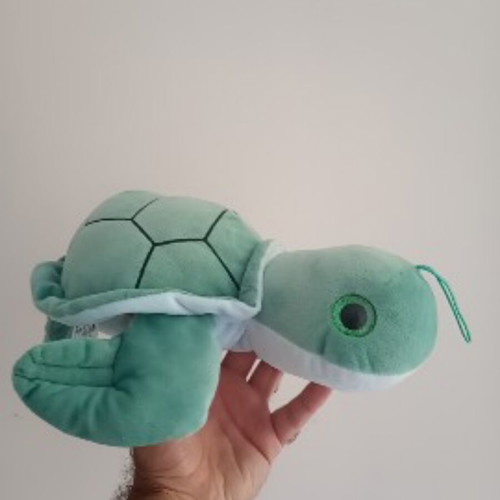 Plush turtle with hanging loop
