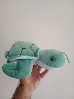 Plush turtle with hanging loop