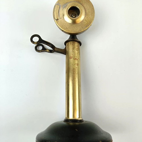 Western Electric brass telephone base used, early 20th century