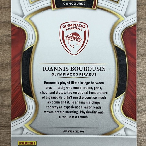 2025-26 Panini Select Euroleague Basketball Ioannis Bourousis Silver Card Like New