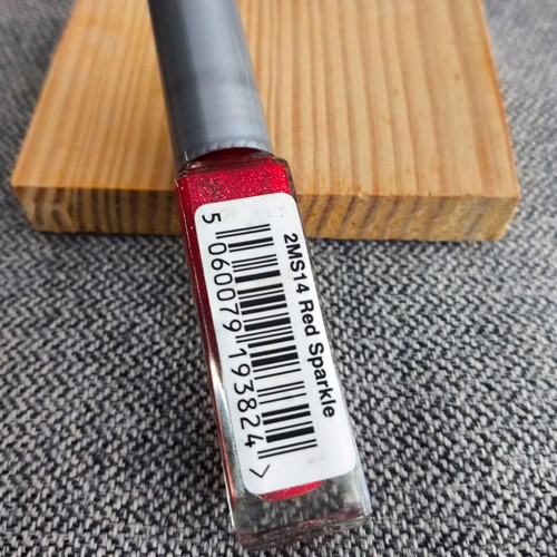2MAD Nail Art Varnish Red Sparkle 8 ml new