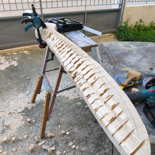 Handmade decorative wooden airplane propeller new, length 220 cm