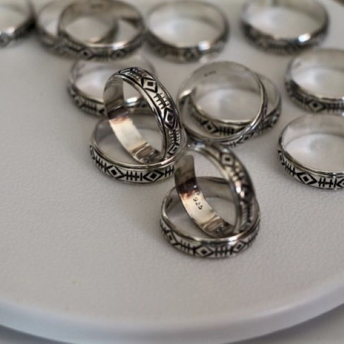 Sterling silver 925 handmade rings, pack of 14