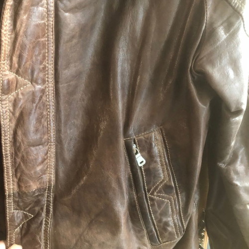 Italian leather jacket used, almost new, brown size XL
