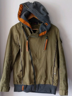 Naketano women's jacket used, size Medium, earth tones