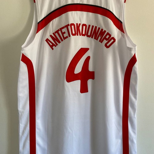 Εμφάνιση Giannis Antetokounmpo Φιλαθλητικός μέγεθος Large λευκή καινούργια επίσημο αντίγραφο
