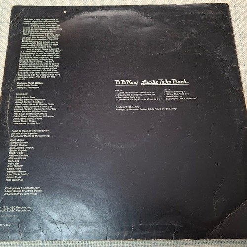 B.B. King Lucille Talks Back LP used, blues