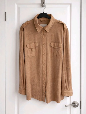 Mona camel suede-effect shirt vintage heritage western-inspired used