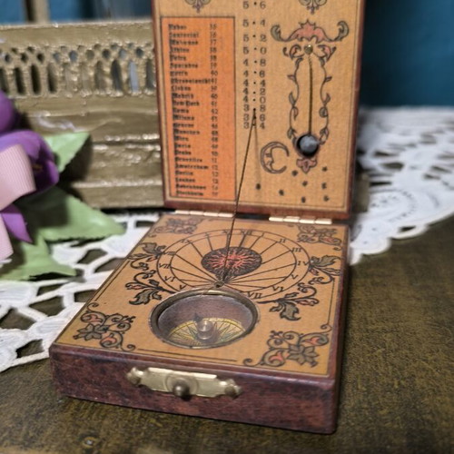 Decorative wooden compass, handmade