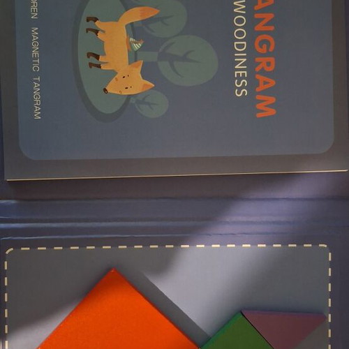 Tangram wooden magnetic puzzle book for kids like new