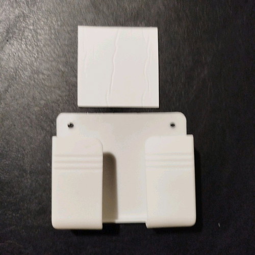 Mobile phone charging holder new, white PVC, fits phones up to 9 cm