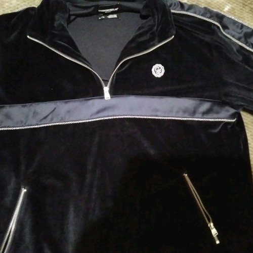 Crooks & Castles velvet sweatshirt new, black, size XL