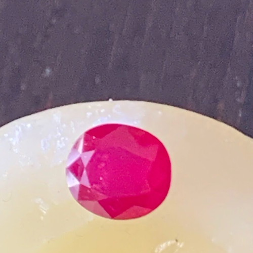 Natural ruby 3.25 cts new, round cut