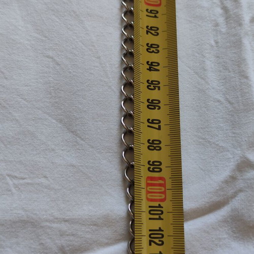 Leather women's belt like new, brown and silver chain detail