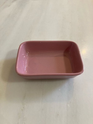 Vintage pink mini baking dish like new