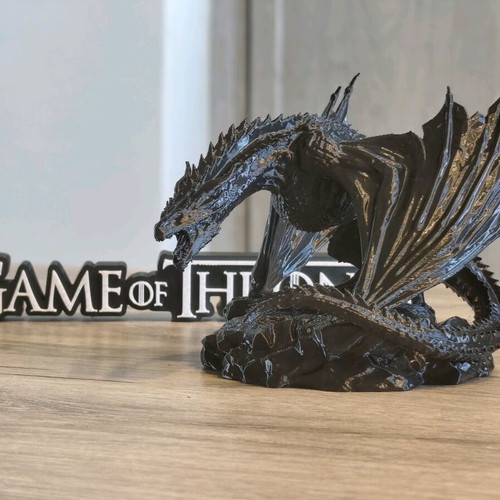 Game of Thrones 3D printed decorative set new with dragon and stand