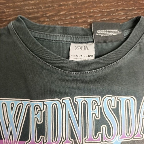 Wednesday Addams Kids T-shirt Zara like new, size 122 cm