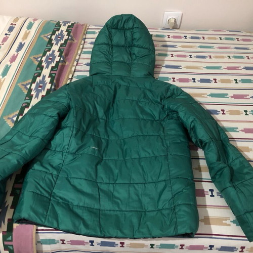 Benetton kids reversible jacket used, grey and green