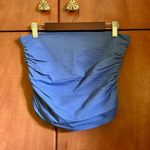 Edited blue bandeau top, size S, cotton