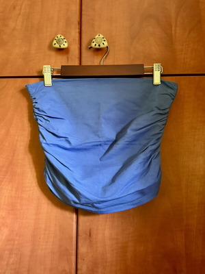 Edited blue bandeau top, size S, cotton