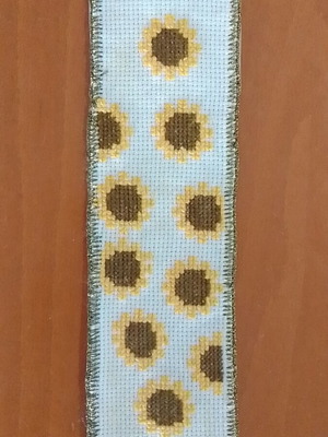 Handmade embroidered bookmark with sunflower design made to order