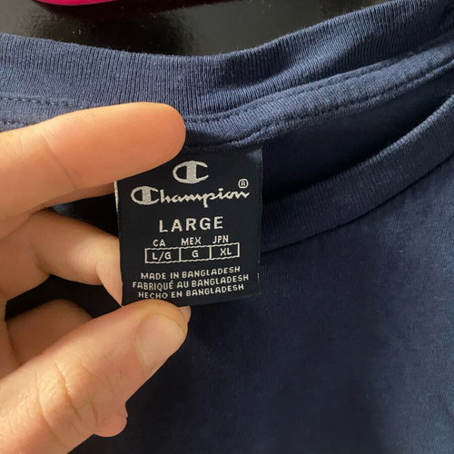 Champion Blue T-Shirt Size L Like New