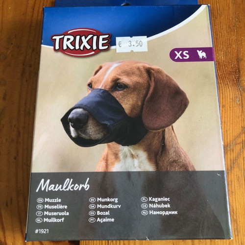 Trixie nylon fabric dog muzzle black XS