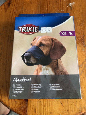 Trixie nylon fabric dog muzzle black XS