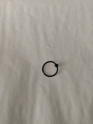 Black Nose Ring new, no irritation