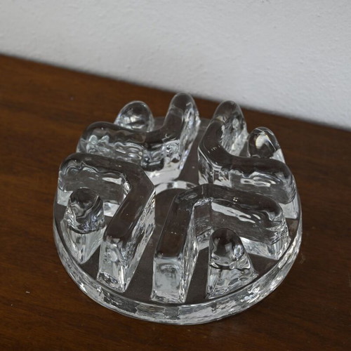 Crystal candleholder with geometric design like new