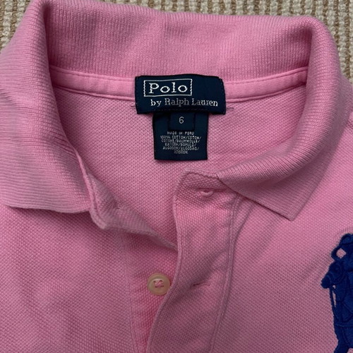 Ralph Lauren polo shirt 6 years old, cotton, like new, dark pink