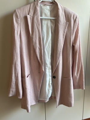 H&M Pink Striped Blazer New Size 42