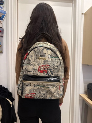 Harrods backpack with Landmarks pattern like new