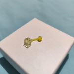 Navel/ear piercing new, yellow acrylic