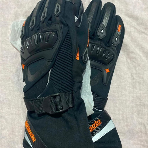 MJMOTO MD-48 Motorcycle Gloves new, size XL, black and orange