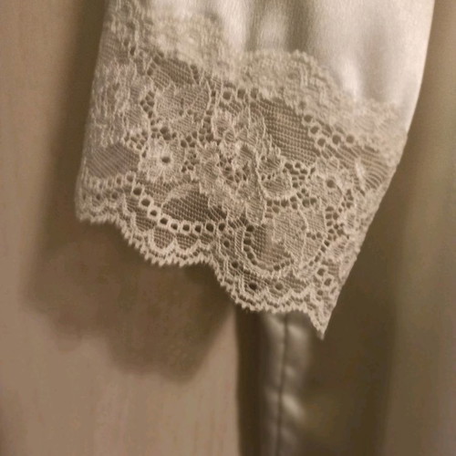 Bridal set satin nightgown and robe like new, XS, white