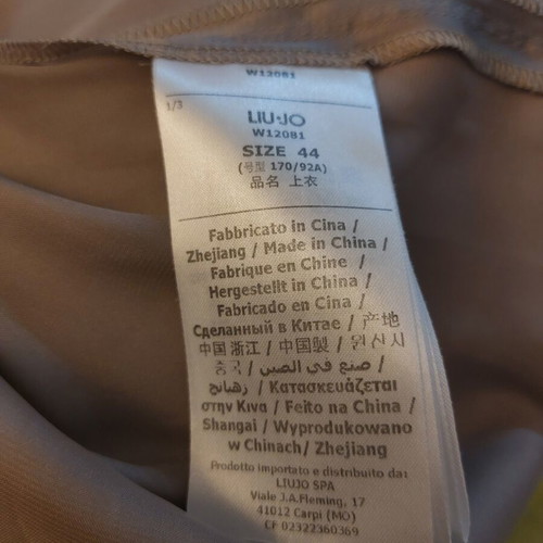 Liu Jo satin top with ruffles, new, size Medium
