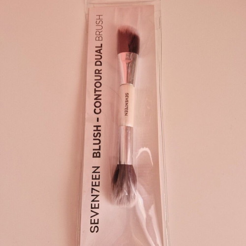 Seventeen Blush-Contour Dual Makeup Brush with Synthetic Hair new
