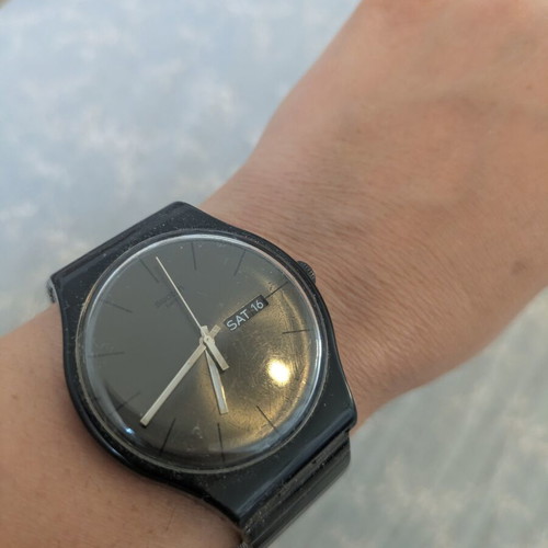 Swatch watch used, black unisex