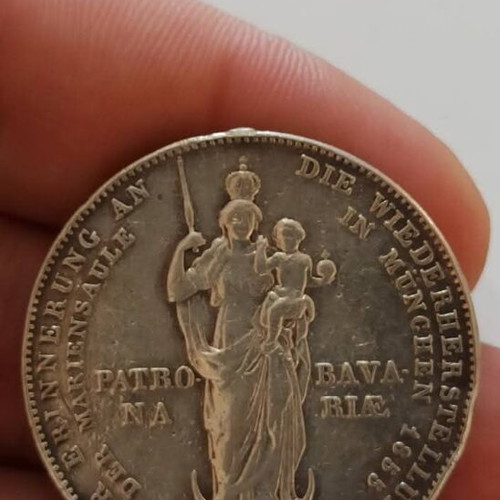 Bavaria Silver 2 Gulden Coin 1855 used