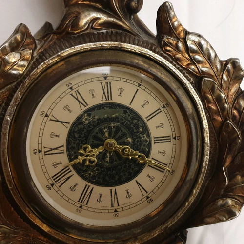 Bronze Vintage Baroque Clock New, Made in West Germany