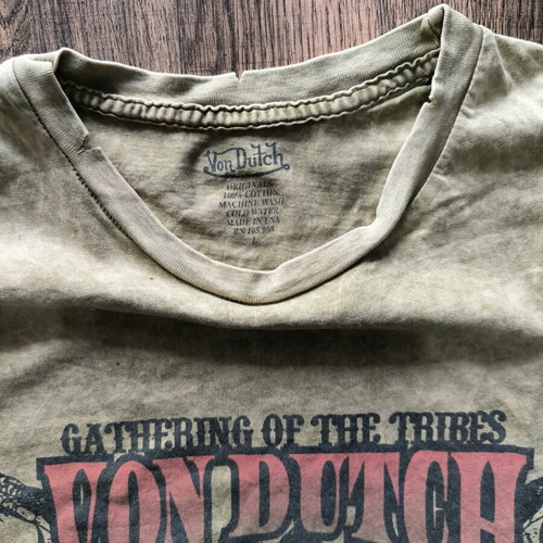 Von Dutch long sleeve shirt like new, olive color