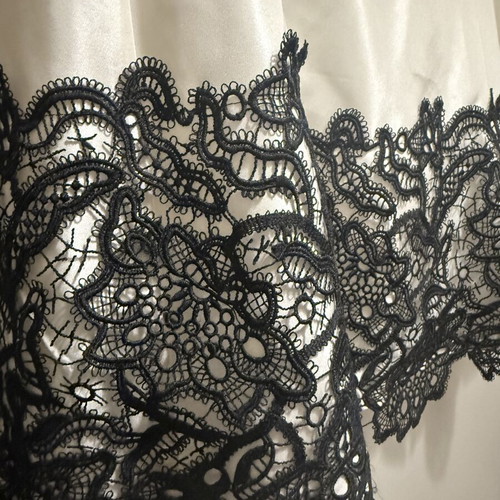 Lynne evening dress, black and white
