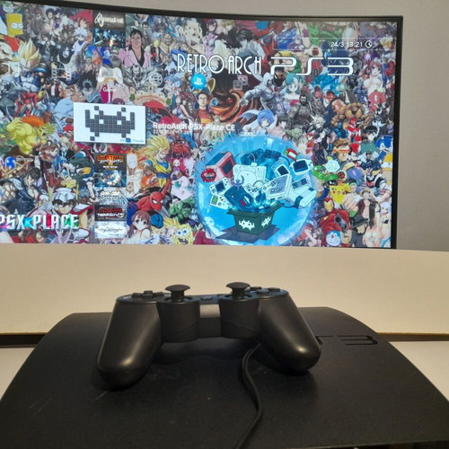 PlayStation 3 Slim 500GB SSHD upgraded with many games
