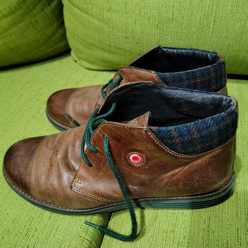 Robinson ankle boots used, brown, size 41 with small tear