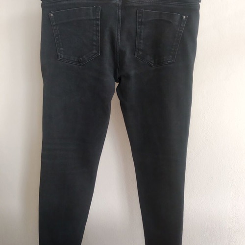 Zara black low waist slim fit jeans used, cotton, size L 40 12
