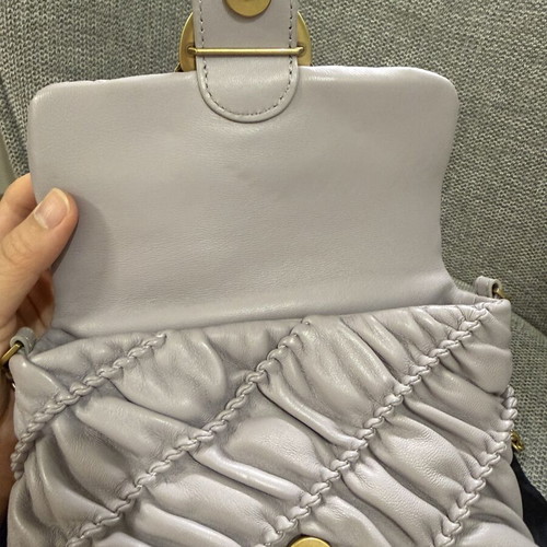 Pinko Baby Puff Ruffle Leather Bag used with original dust bag